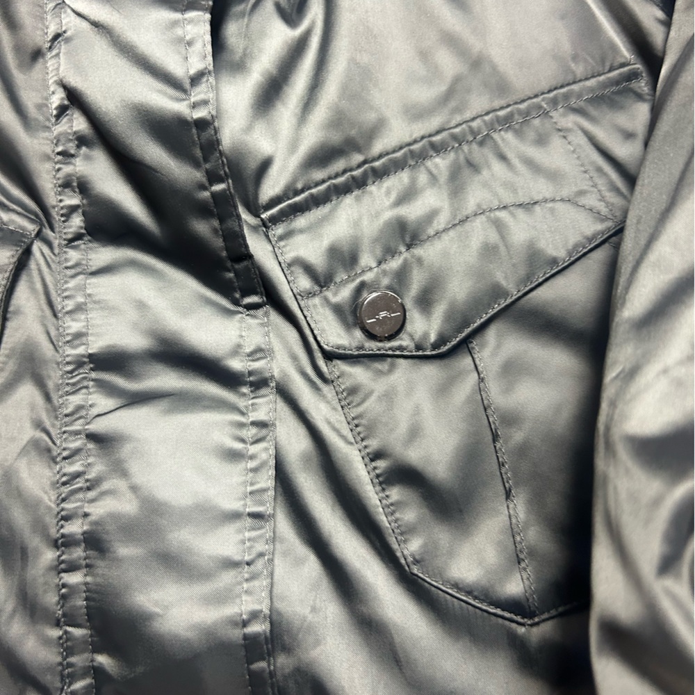 Polo Ralph Lauren Women's Silver Metallic Rain Jacket Size XL - Picture 5 of 6